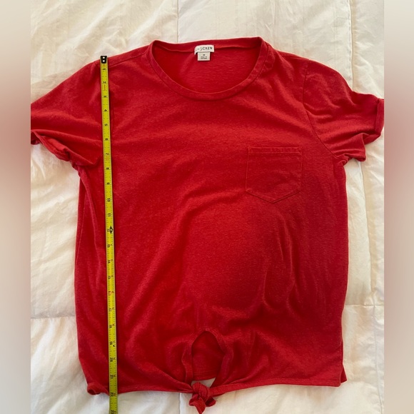 J. Crew Tie Front T-shirt (red) Size M - Picture 5 of 5